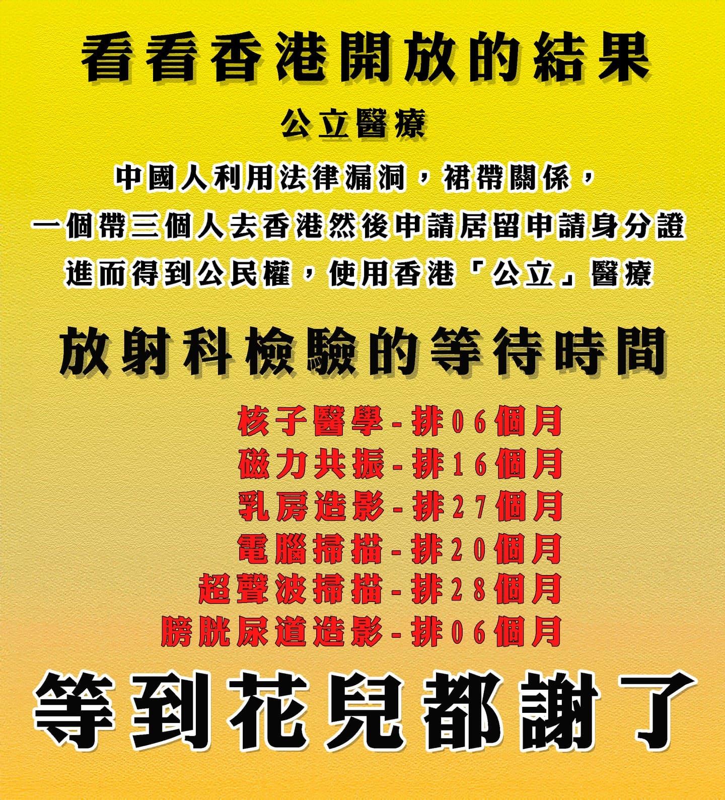 中國人口血洗香港，醫療檢驗要等2年!?